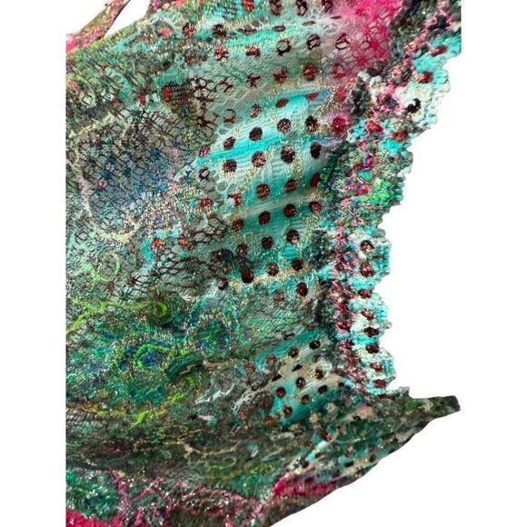 Cosabella Never Say Never Printed Curvy Plungie Longline Bralette Size M - Picture 4 of 7